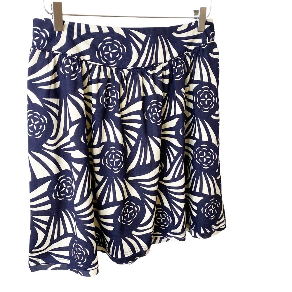 Corey Lynn Calter Navy Blue & White Skirt Medium